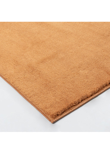 Tapis uni orange lavable doux - LOFT terracotta