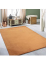 Tapis uni orange lavable doux - LOFT terracotta