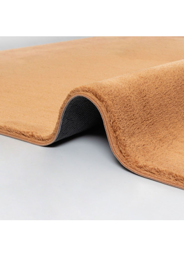 Tapis uni orange lavable doux - LOFT terracotta