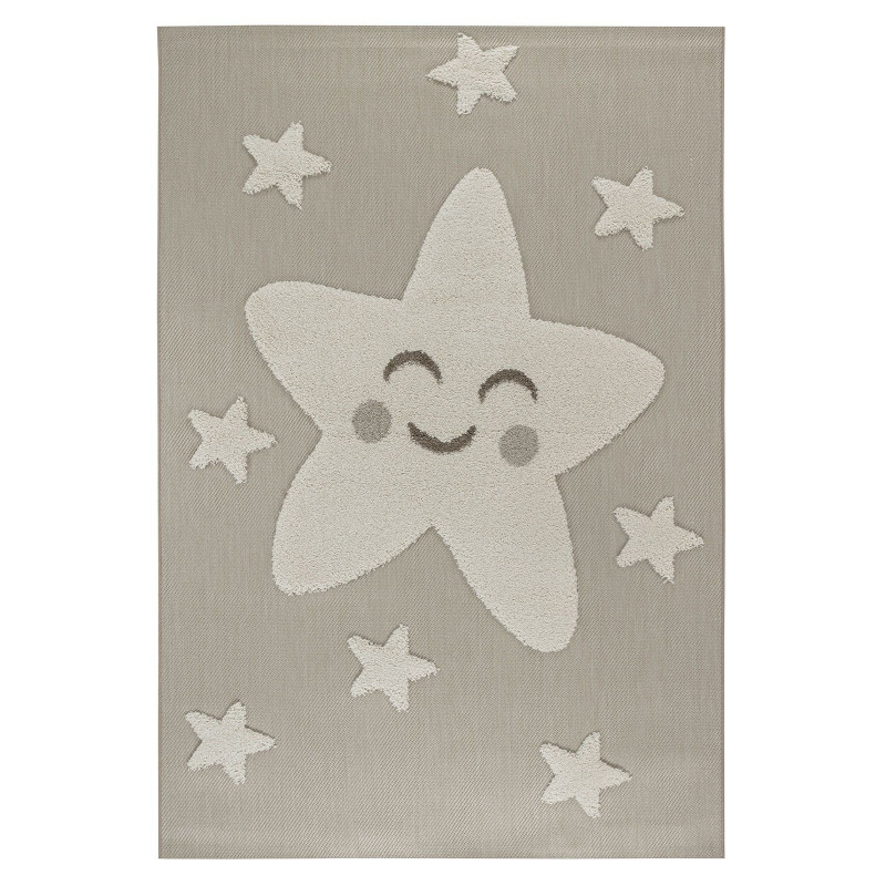 Tapis enfant étoile beige - LUNA Kids 09