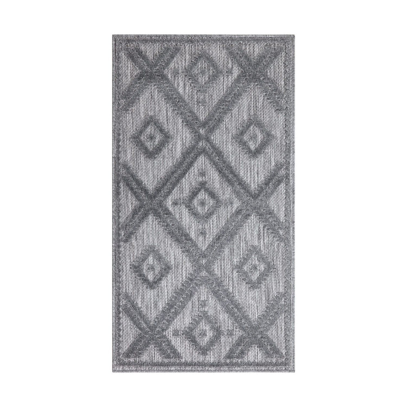 Tapis extérieur et intérieur gris anthracite - SANTORINI 454