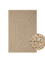 Tapis extérieur effet intérieur jute beige KENZY 01