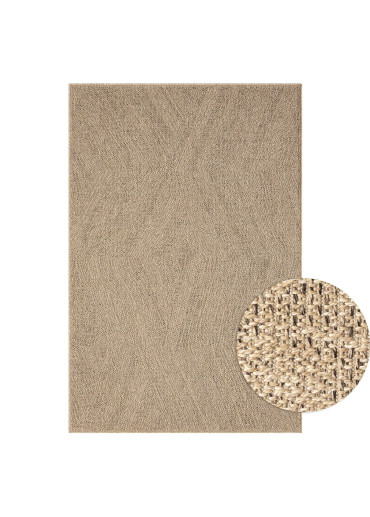 Tapis extérieur intérieur effet jute beige KENZY 02