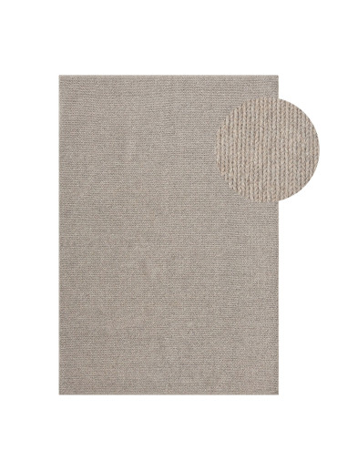 Tapis en laine tressée beige COPENHAGUE