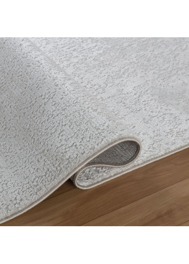 Tapis uni beige à franges MADRID 710