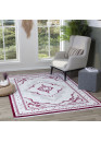 Tapis oriental crème rouge MADRID 66