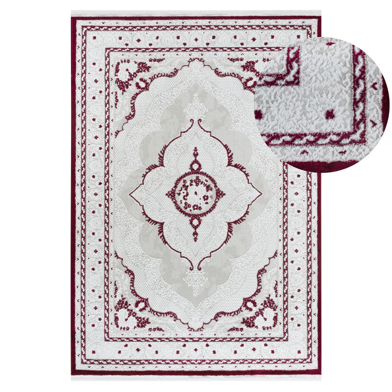 Tapis oriental crème rouge MADRID 66