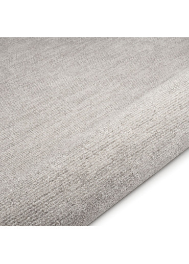 Tapis uni gris à franges IMPULSE