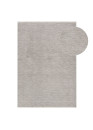 Tapis uni gris à franges IMPULSE