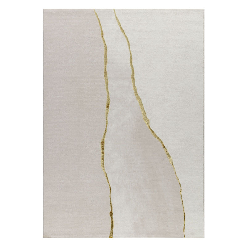 Tapis abstrait crème doré DUBAI 62