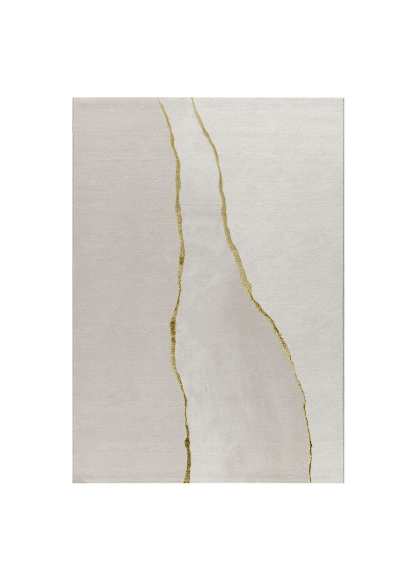 Tapis abstrait crème doré DUBAI 62