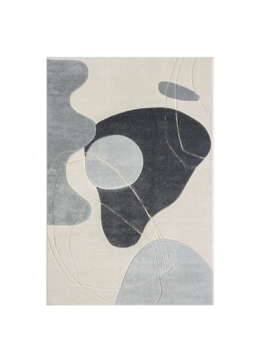 Tapis abstrait gris TULUM