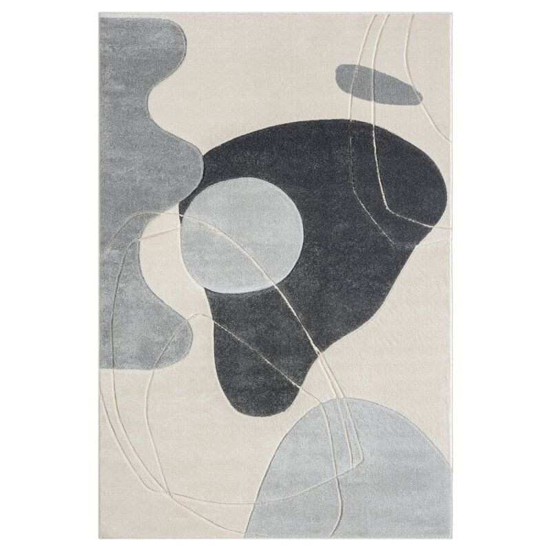 Tapis abstrait gris TULUM