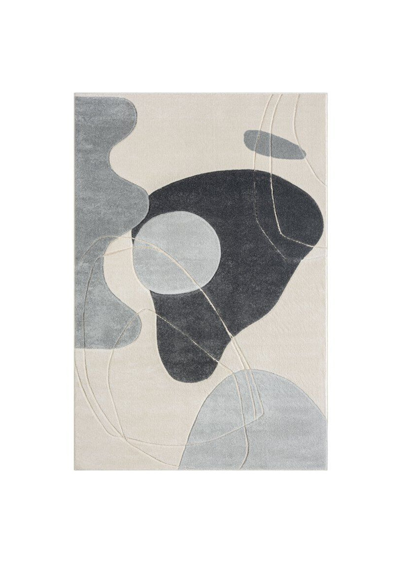 Tapis abstrait gris TULUM