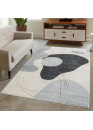 Tapis abstrait gris TULUM