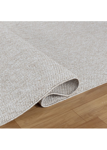 Tapis tissé effet laine beige EFES 03