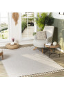 Tapis tissé effet laine beige EFES 03