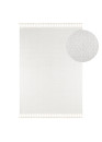 Tapis tissé effet laine blanc EFES 03