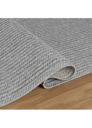 Tapis tissé effet laine gris EFES 60