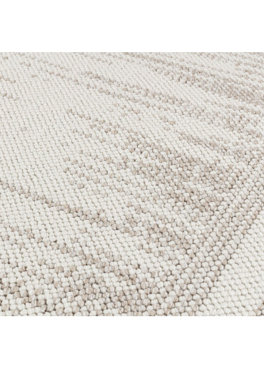 Tapis tissé effet laine crème beige EFES 79