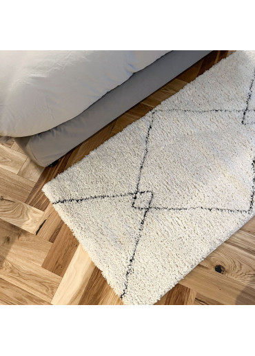 Tapis berbère shaggy crème noir MARRAKECH 360