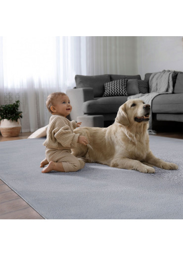 Tapis doux lavable gris - COSY