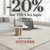 -20% sur TOUT le site toutapis.fr et en magasin pour les dernières semaines d’Octobre 🎀 jusqu’au 31/10.
On vous régale avec cette promo flash et jusqu’à -70% sur un large choix de tapis. 
Profitez en pour embellir votre intérieur cet hiver. 🏠

Offre non cumulable avec les promos en cours. 

#tapis #deco #promo #bonplan #bonplandeco #inspideco #homedecor #toutapis #octobrerose